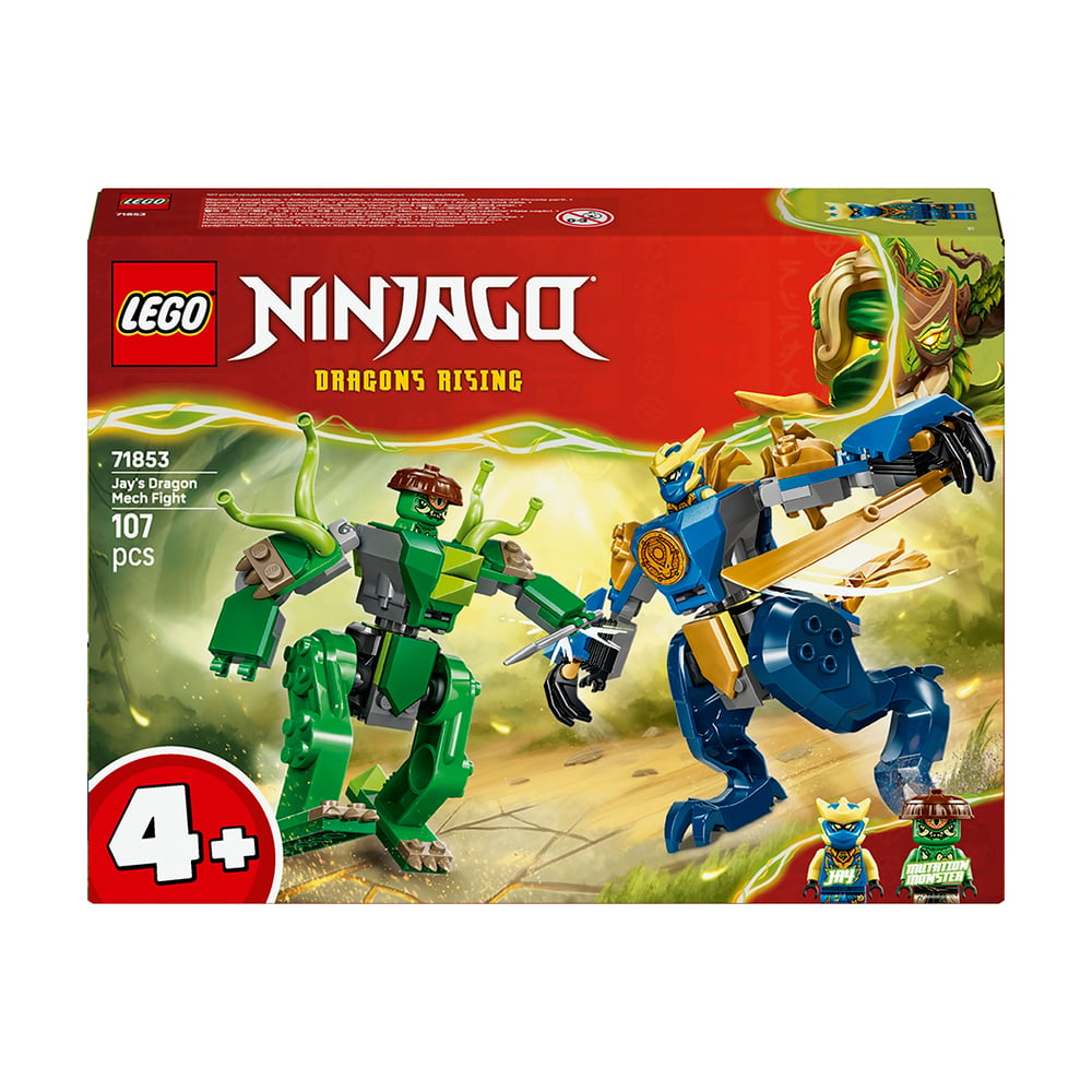 Конструктор LEGO Ninjago Битва робота дракона Джея, 107 деталей, від 4 років (71853)
