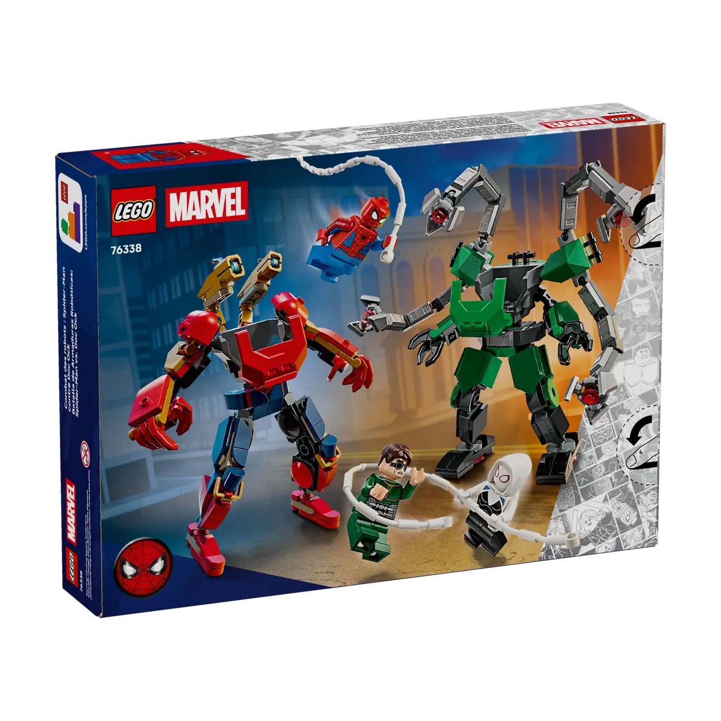 Конструктор LEGO Super Heroes Marvel Битва роботів: Людина-павук vs. Доктор Восьминог, 315 деталей, від 6 років (76338)